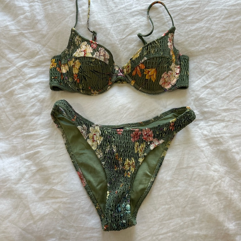 Triangl Floral Green Bikini